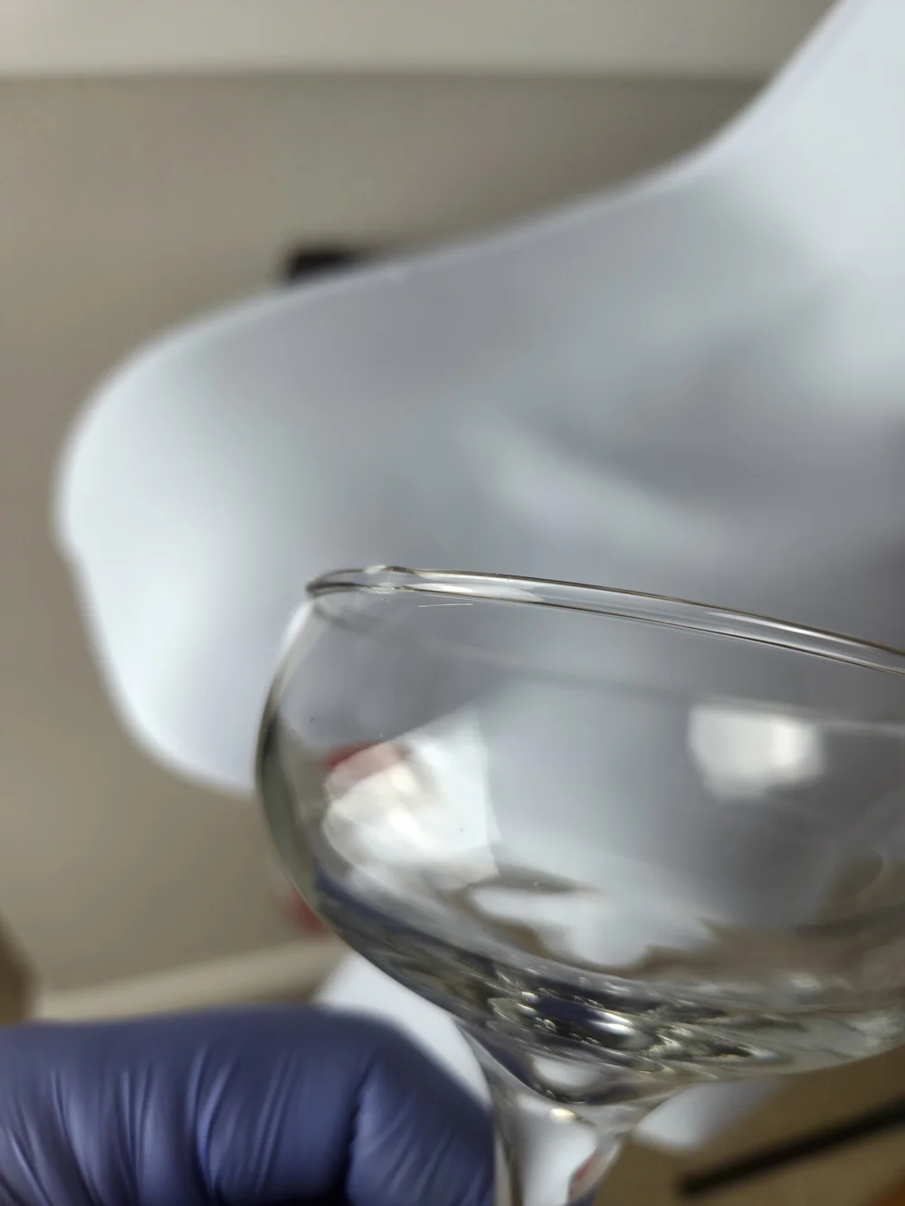 Clear Glass Coupe Cocktail Glasses - Set of 2